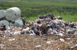 Baled waste